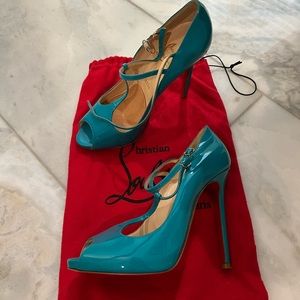 Christian Louboutin Teal Heels